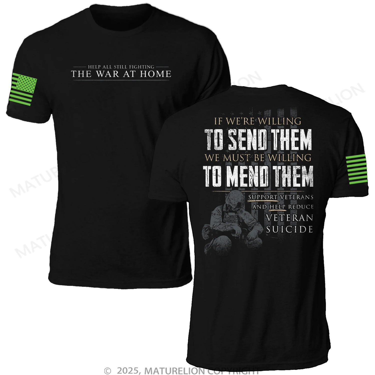Maturelion Unisex T-Shirt We Must Mend Them Memorial T-shirt