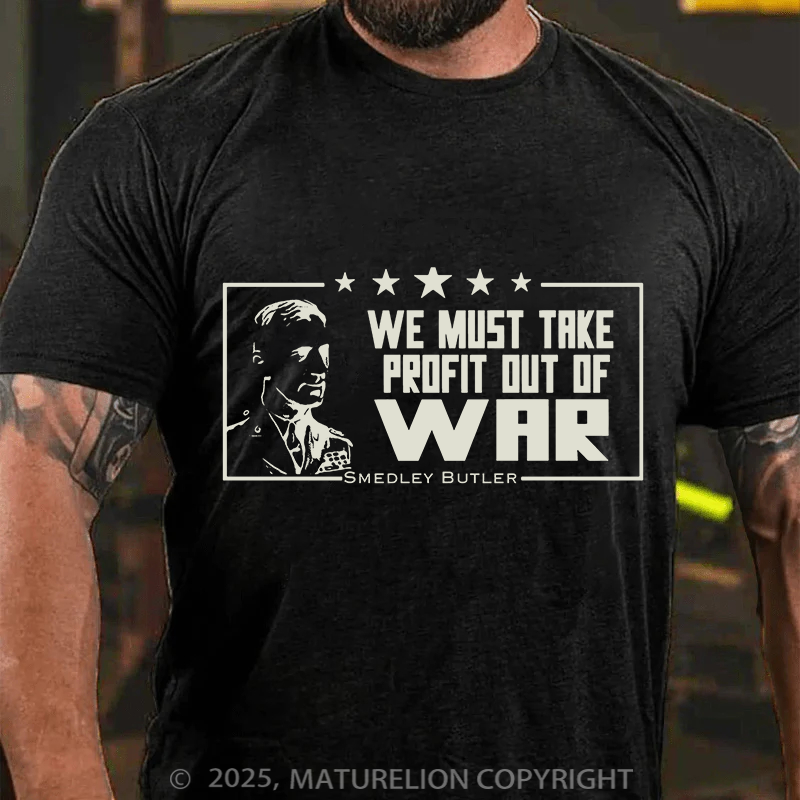 Maturelion Men's T-Shirt Smedley Butler Classic Cotton T-Shirt