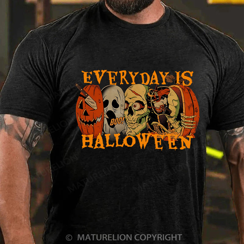Maturelion Men's T-shirt Everyday Is Halloween Cotton T-shirt