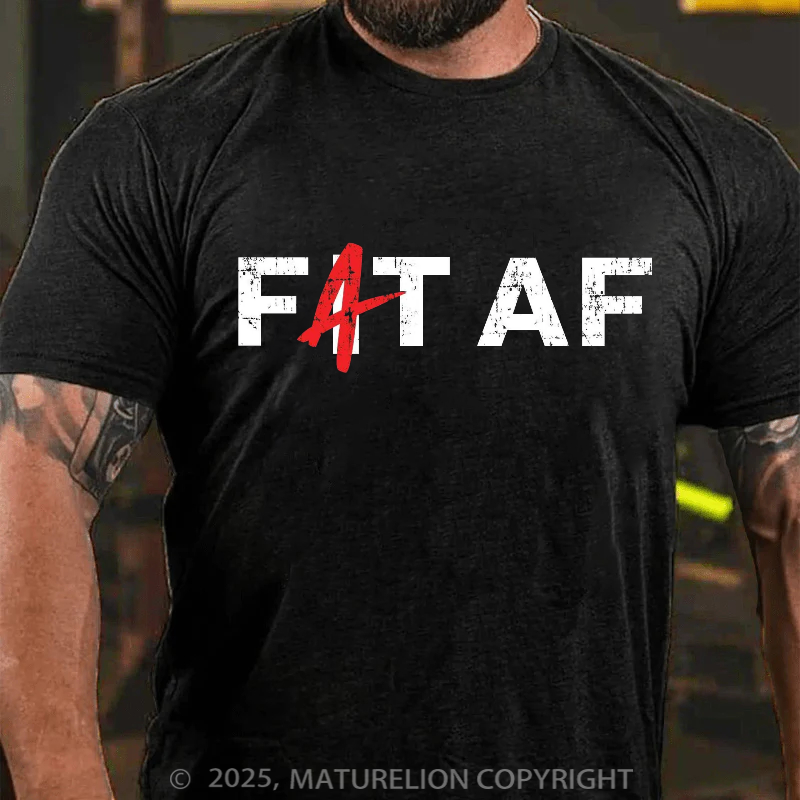 Maturelion Men's T-Shirt Fat Fit AF Cotton T-Shirt