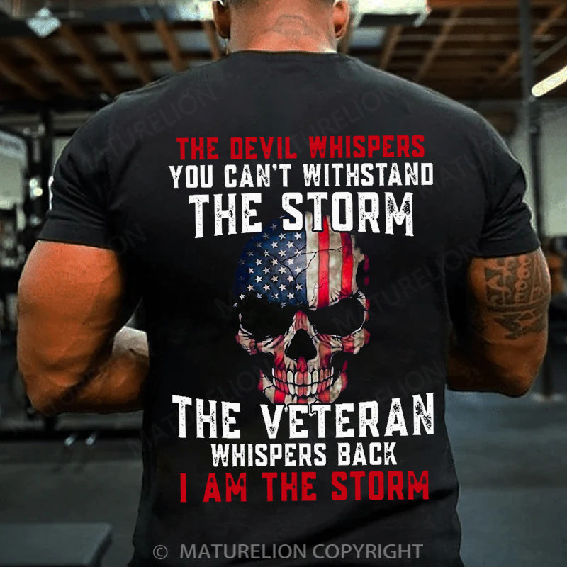 Maturelion Men's T-shirt The Devil Whispers You Can't Withstand Cotton T-shirt
