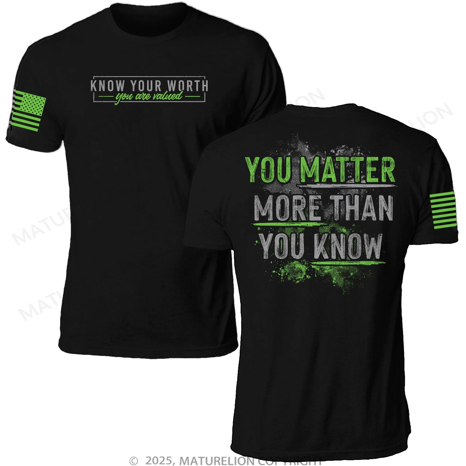 Maturelion Unisex T-Shirt Know Your Worth Memorial T-shirt