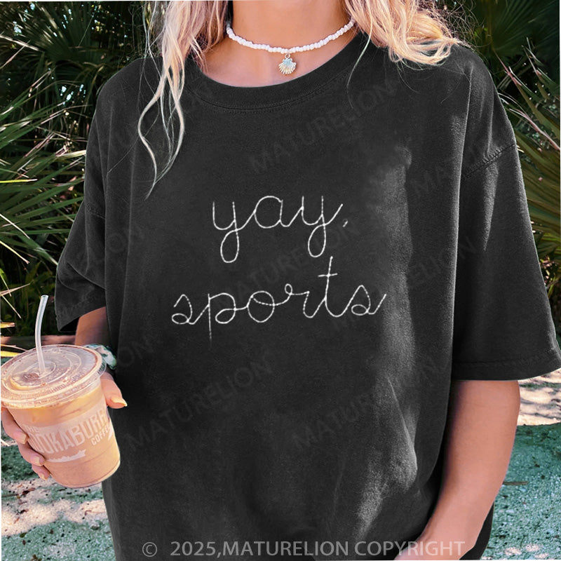 Maturelion Women's T-shirt Yay Sports DTG Washed T-shirt