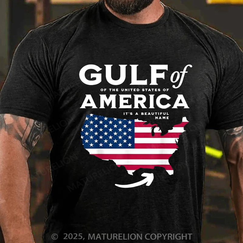 Maturelion Men's T-shirt Gulf-of-America Cotton T-shirt