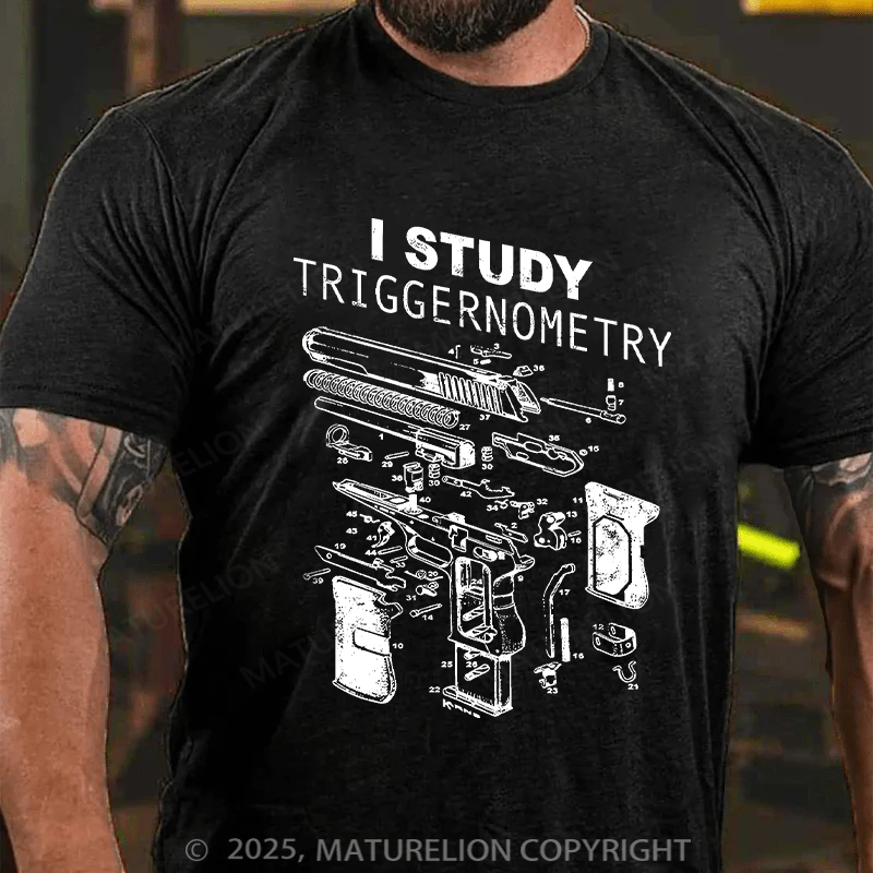 Maturelion Men's T-shirt I Study Triggernometry Cotton T-shirt