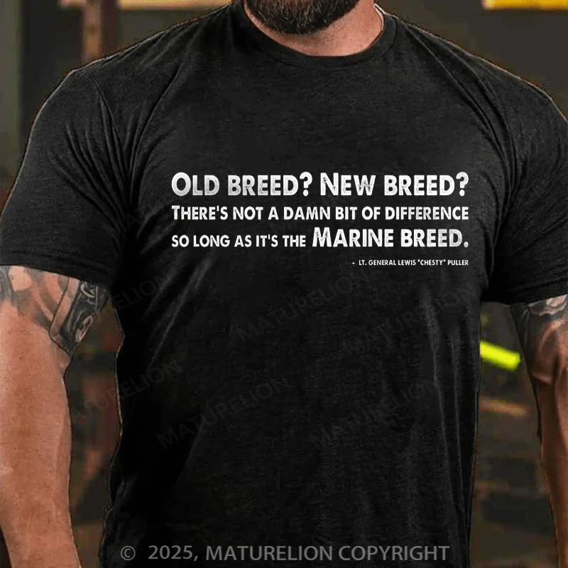Maturelion Men's T-shirt Old Breed Chesty Cotton T-shirt