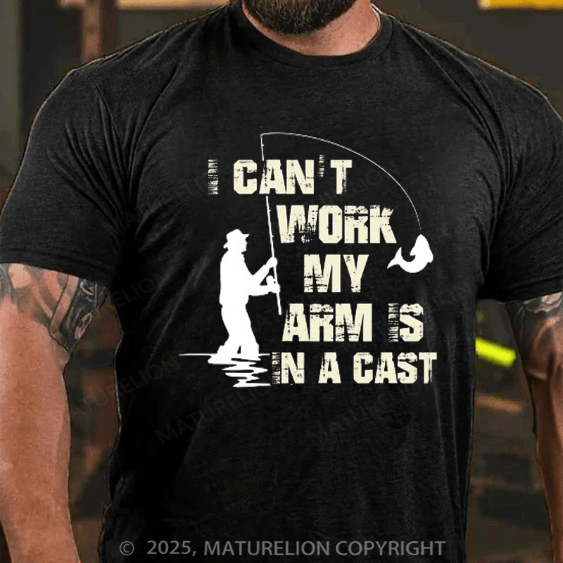 Maturelion Men's T-shirt Fisherman Fishing Cotton T-shirt