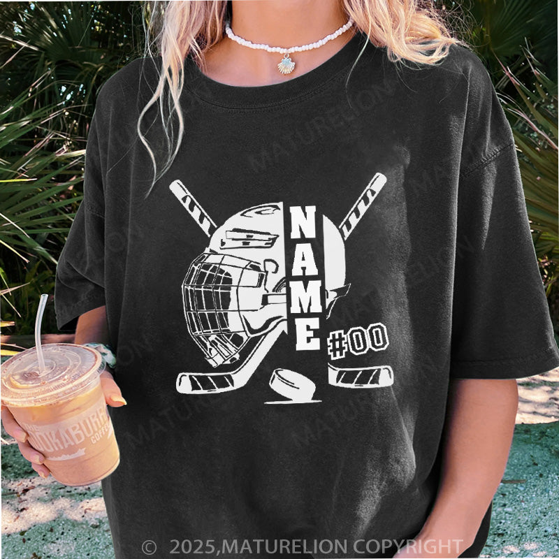 Maturelion Women's T-shirt Hockey DTG Washed T-shirt