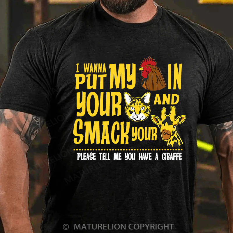 Maturelion Men's T-shirt I Wanna Cotton T-shirt