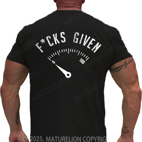 Maturelion Men's T-shirt Fcks Given Cotton T-shirt