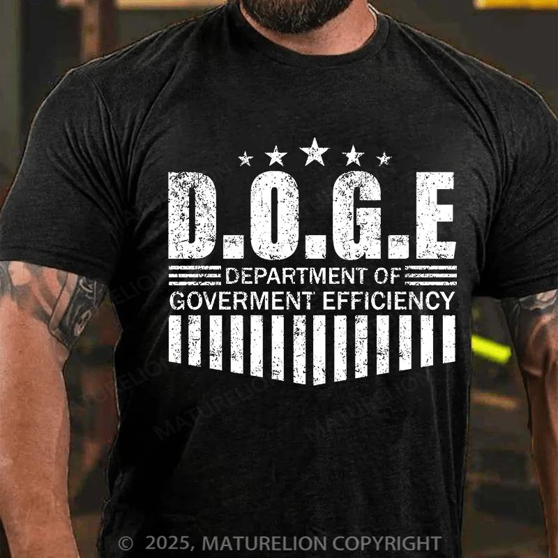 Maturelion Men's T-shirt D.O.G.E Cotton T-shirt