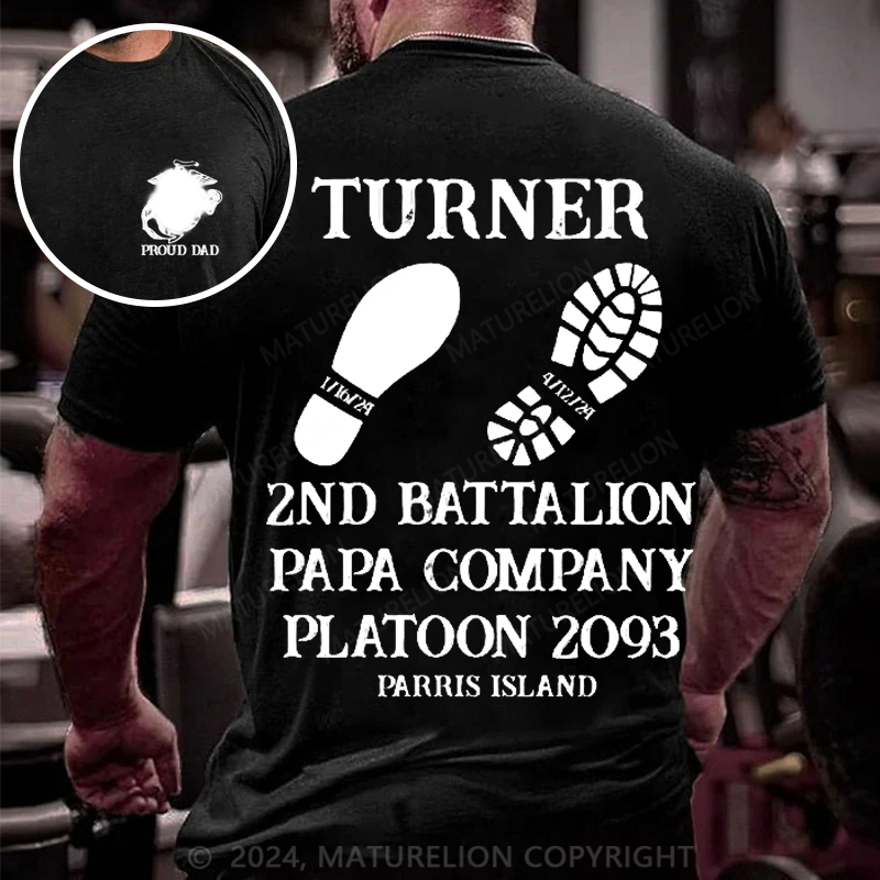 Maturelion Men's T-shirt Personalized Military Family Cotton T-shirt