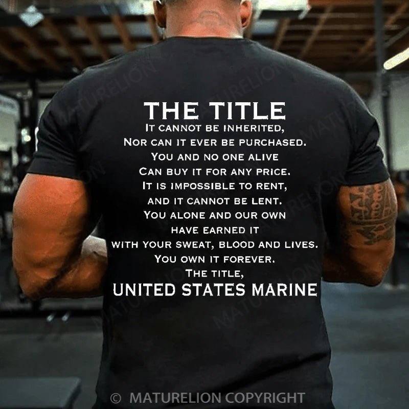 Maturelion Men's T-shirt The Title Cotton T-shirt