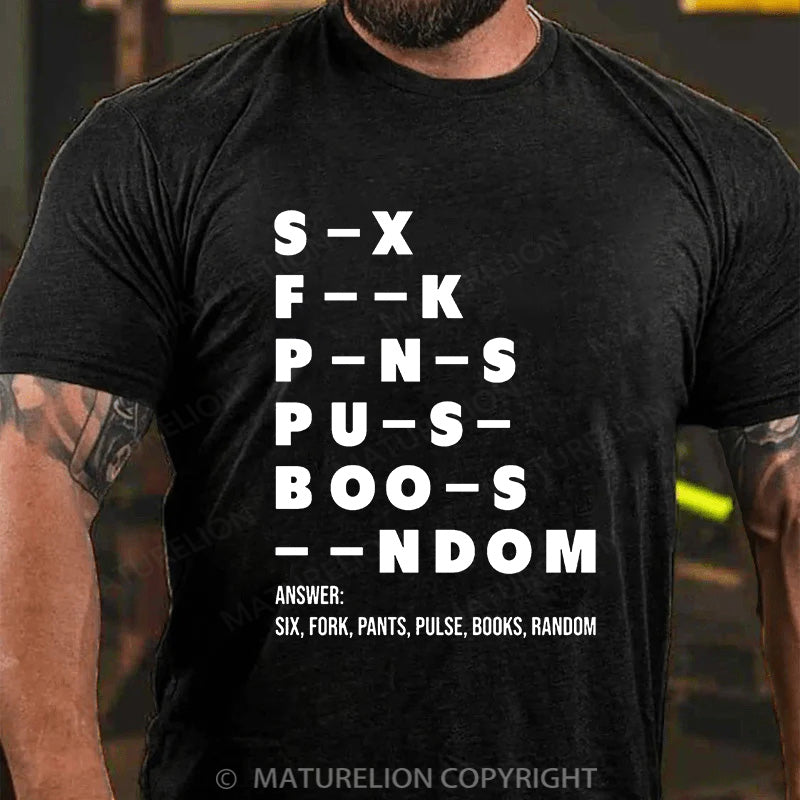 Maturelion Men's T-shirt Adult Dirty Mind Questions Cotton T-shirt