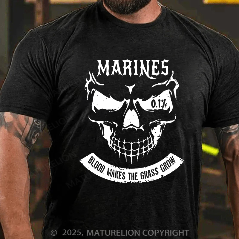 Maturelion Men's T-Shirt Blood Makes The Grass Grow Cotton T-Shirt