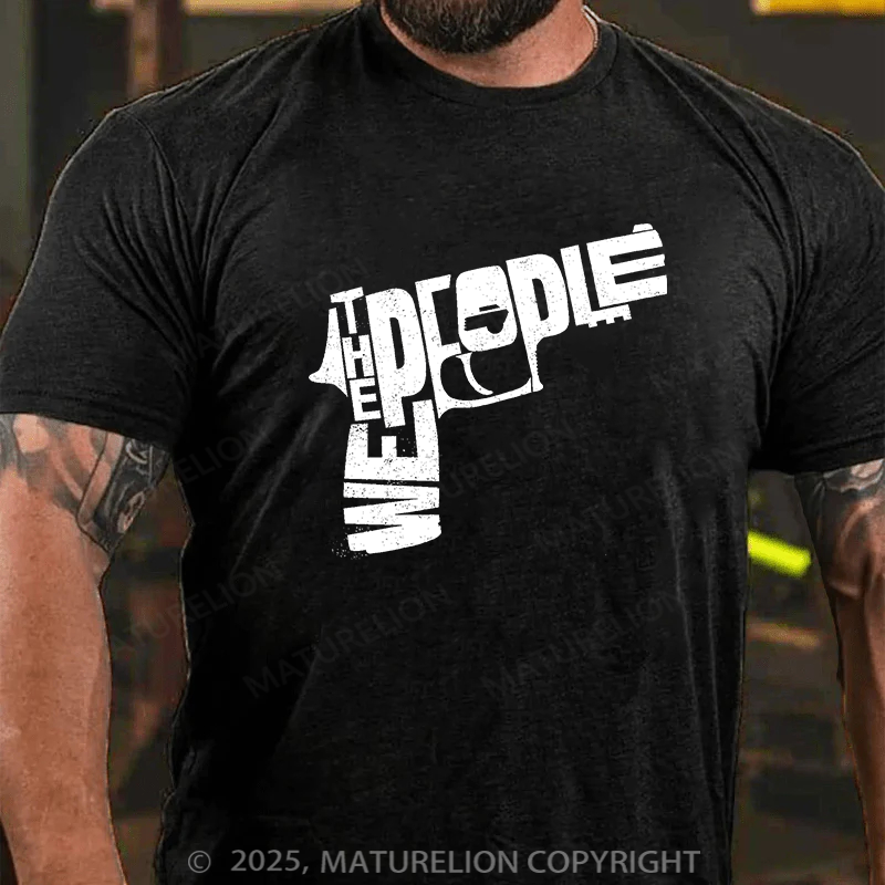 Maturelion Men's T-shirt We The People Cotton T-shirt