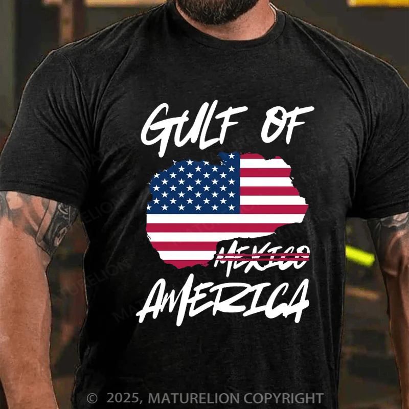 Maturelion Men's T-shirt Gulf-of-America Cotton T-shirt