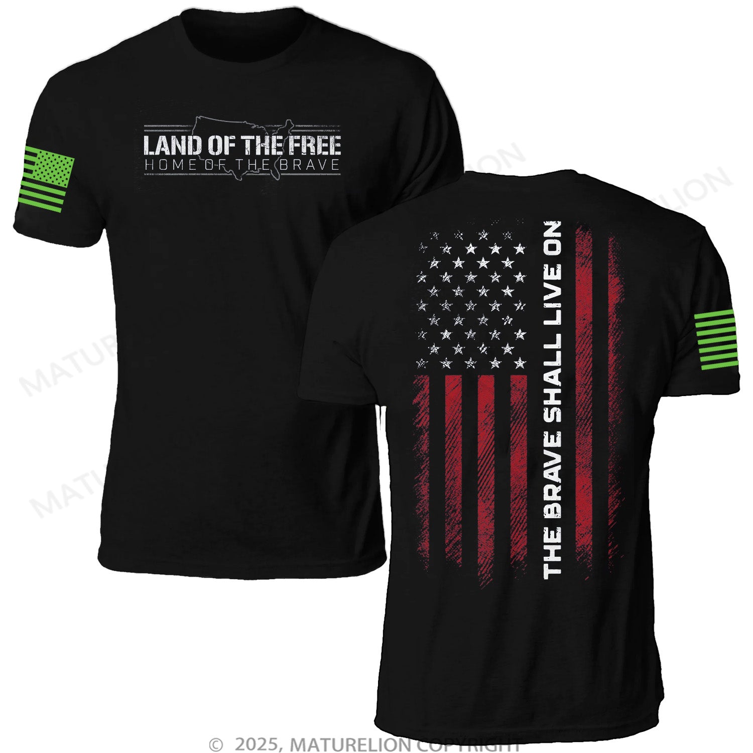Maturelion Unisex T-Shirt Home Of The Brave Memorial T-shirt