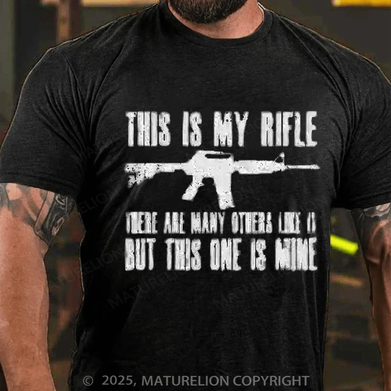 Maturelion Men's T-shirt “This is My Rifle” Coyote Cotton T-shirt