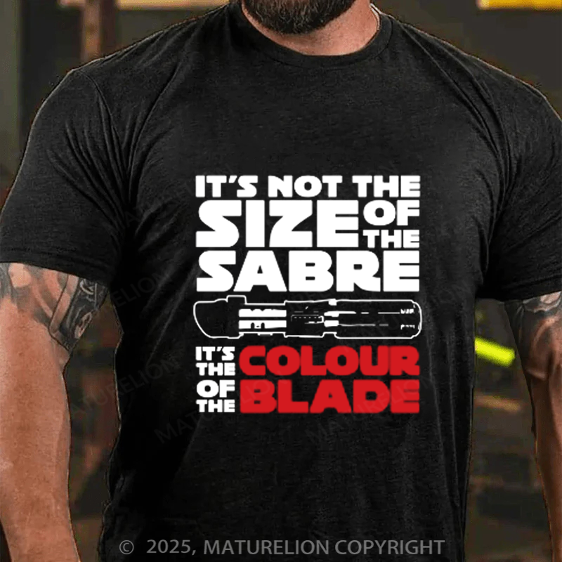 Maturelion Men's T-Shirt Size Matters Not Cotton T-Shirt