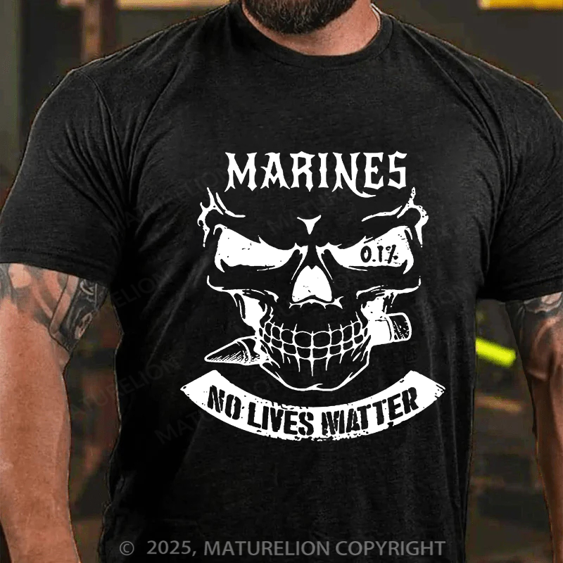 Maturelion Men's T-Shirt No Lifes Matter Cotton T-Shirt