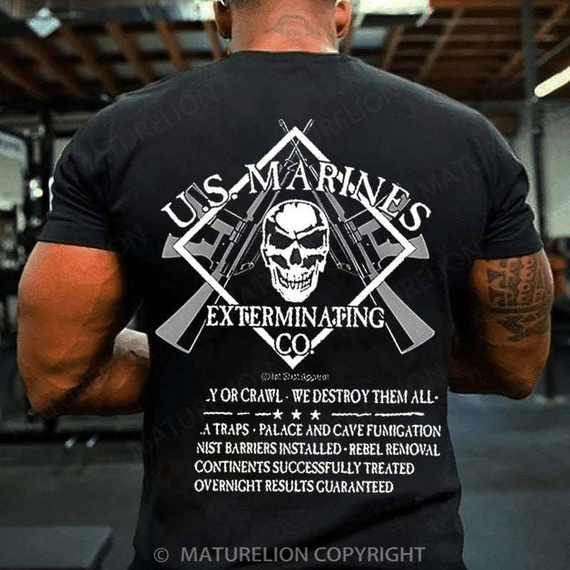 Maturelion Men's T-shirt Exterminating Cotton T-shirt