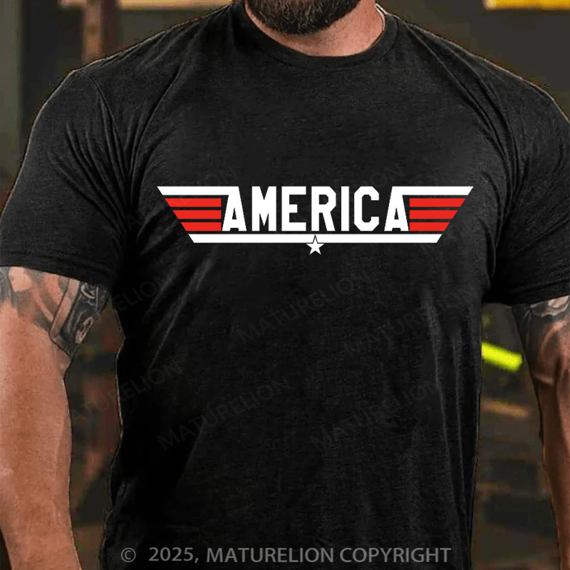Maturelion Men's T-shirt America 4th Of July T-shirt