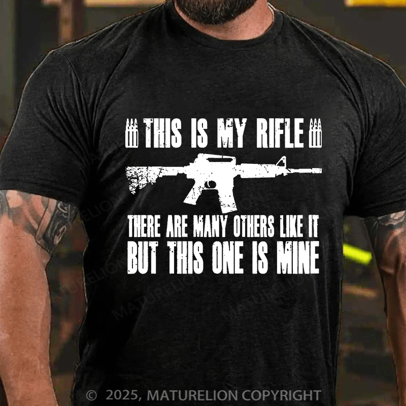 Maturelion Men's T-shirt “This is My Rifle” Coyote Cotton T-shirt