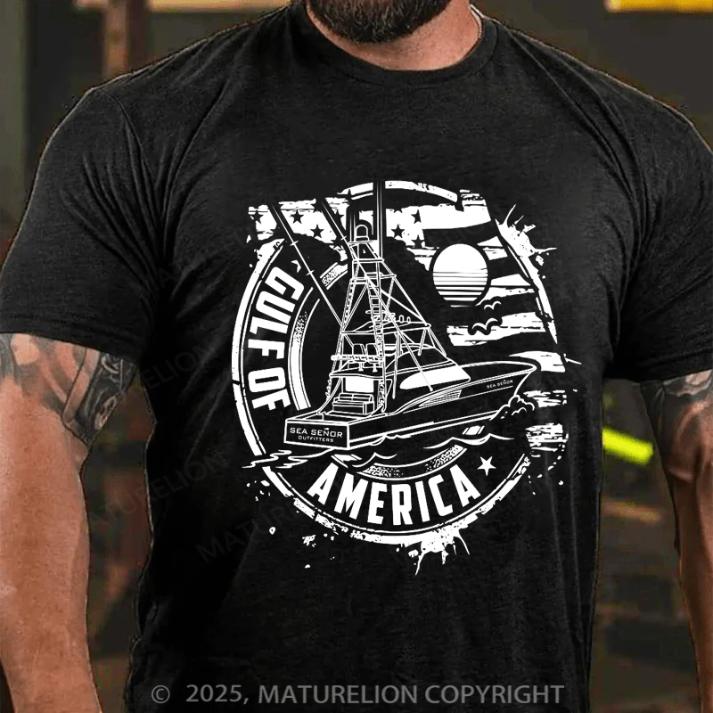 Maturelion Men's T-shirt Gulf-of-America Cotton T-shirt