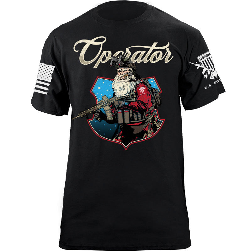 Maturelion Men's T-shirt Operator Santa Cotton T-shirt