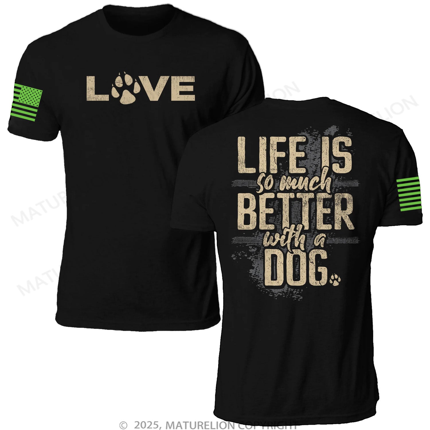 Maturelion Unisex T-Shirt The Love Of Dogs Memorial T-shirt