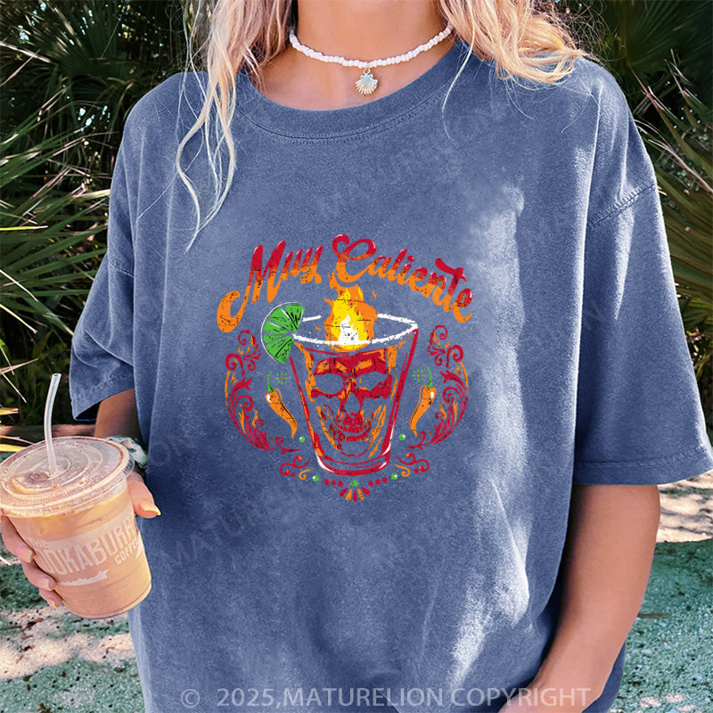 Maturelion Women's T-shirt Muy Caliente DTG Washed T-shirt