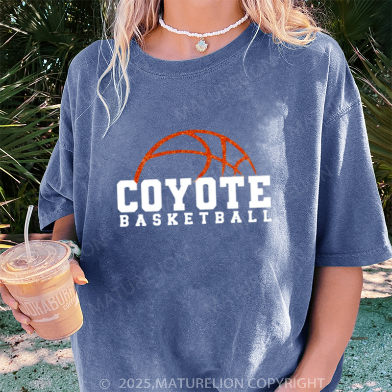 Maturelion Women's T-shirt Personalized Basketball spirit DTG Washed T-shirt