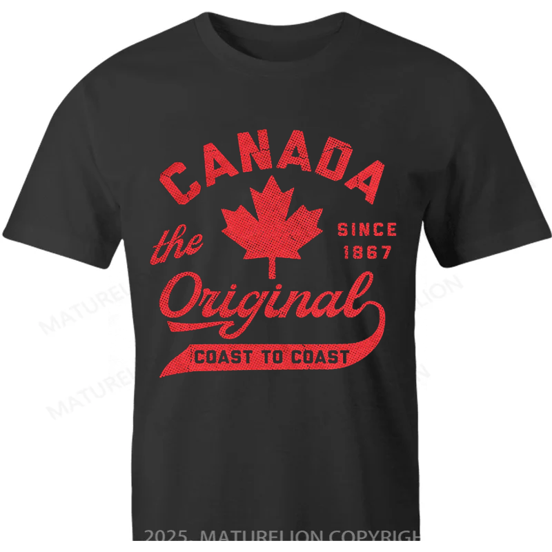 Maturelion Canadian T-Shirt Canada The Original Coast To Coast Cotton T-shirt