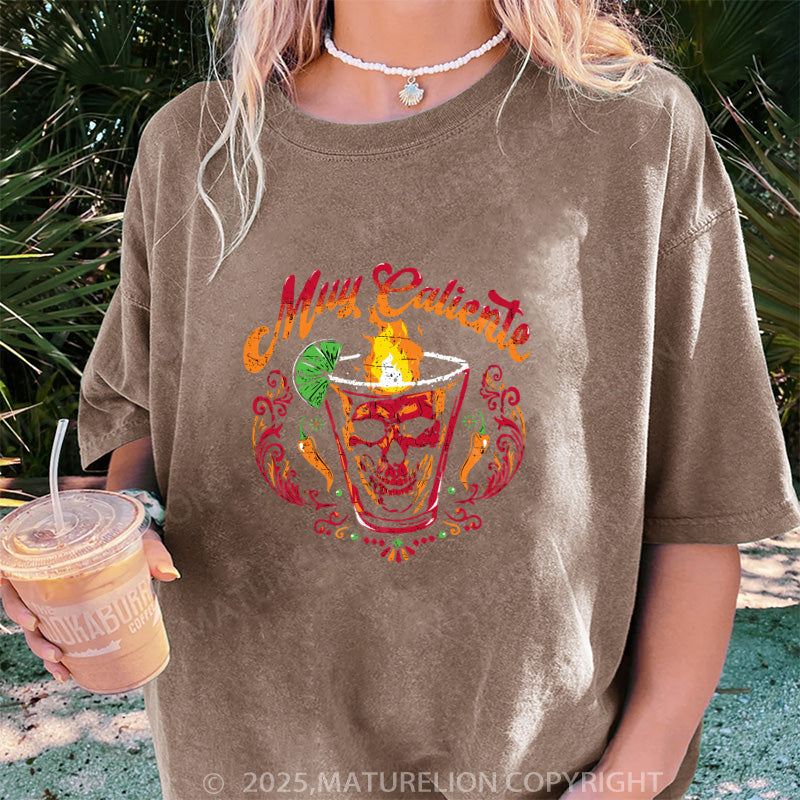 Maturelion Women's T-shirt Muy Caliente DTG Washed T-shirt