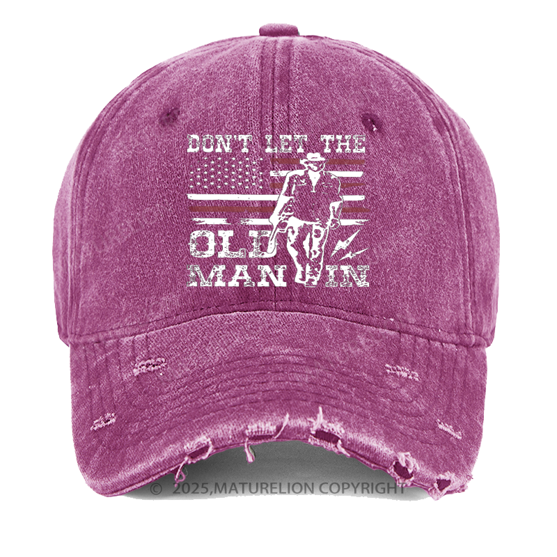 Maturelion Men's Cap Don't Let The Old Man In Washed Vintage Cap
