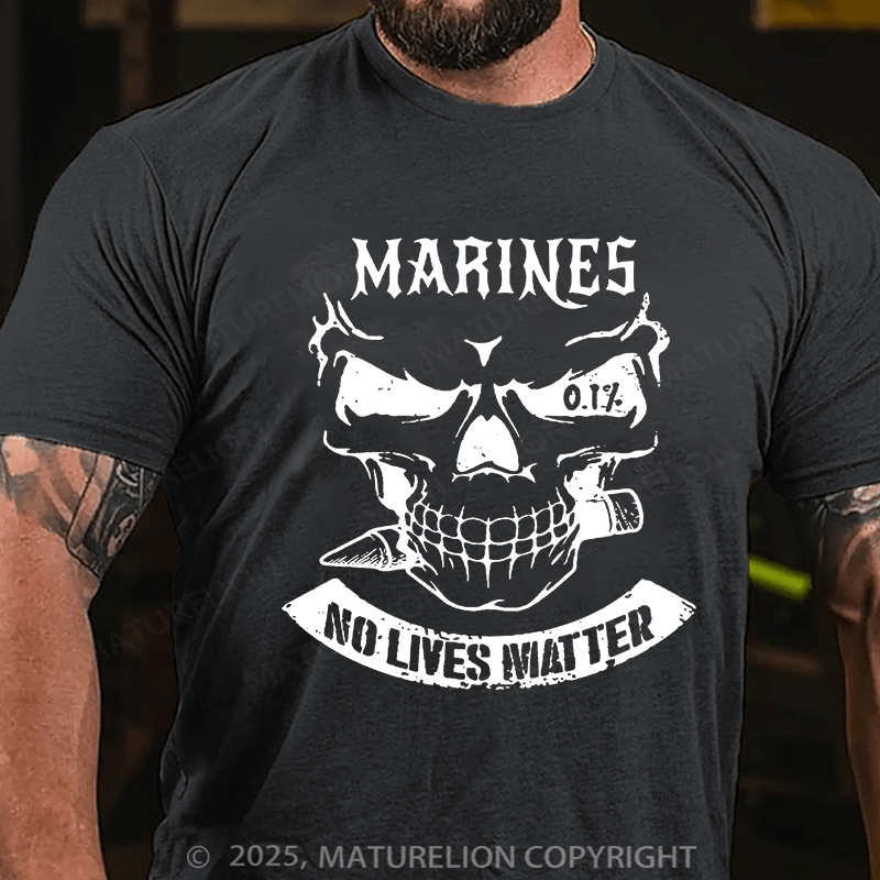 Maturelion Men's T-Shirt No Lifes Matter Cotton T-Shirt