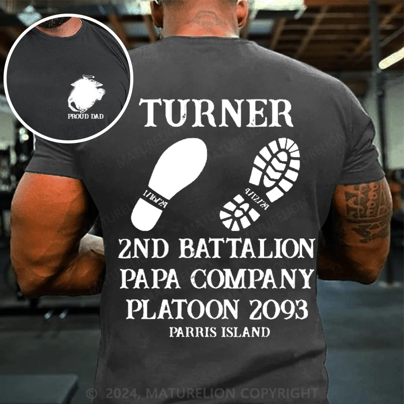 Maturelion Men's T-shirt Personalized Military Family Cotton T-shirt