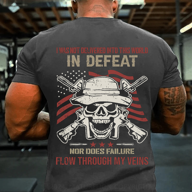 Maturelion Men's T-shirt Born for Victory, Never for Defeat Cotton T-shirt