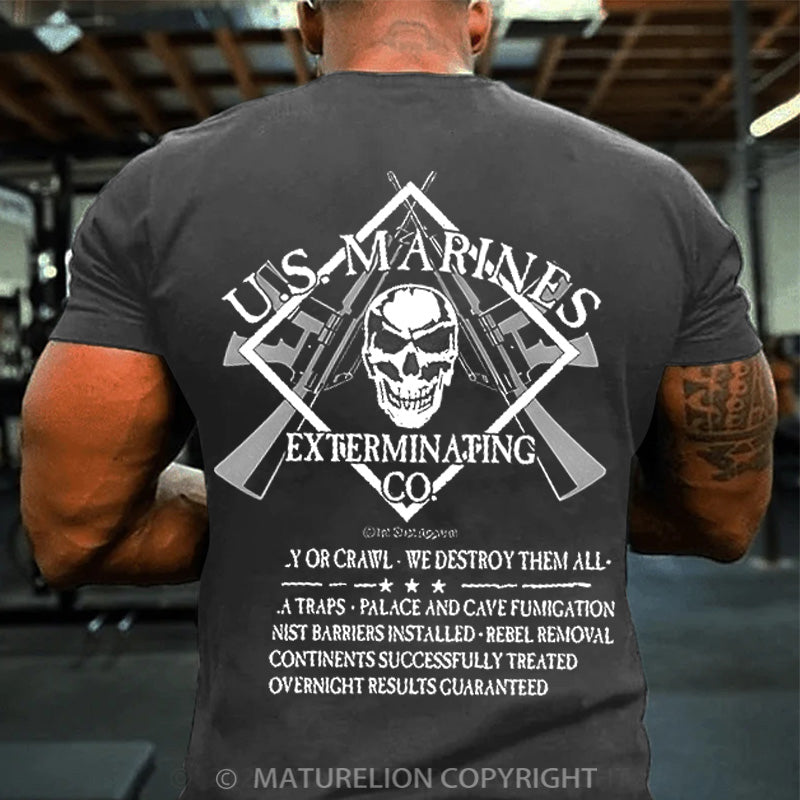 Maturelion Men's T-shirt Exterminating Cotton T-shirt