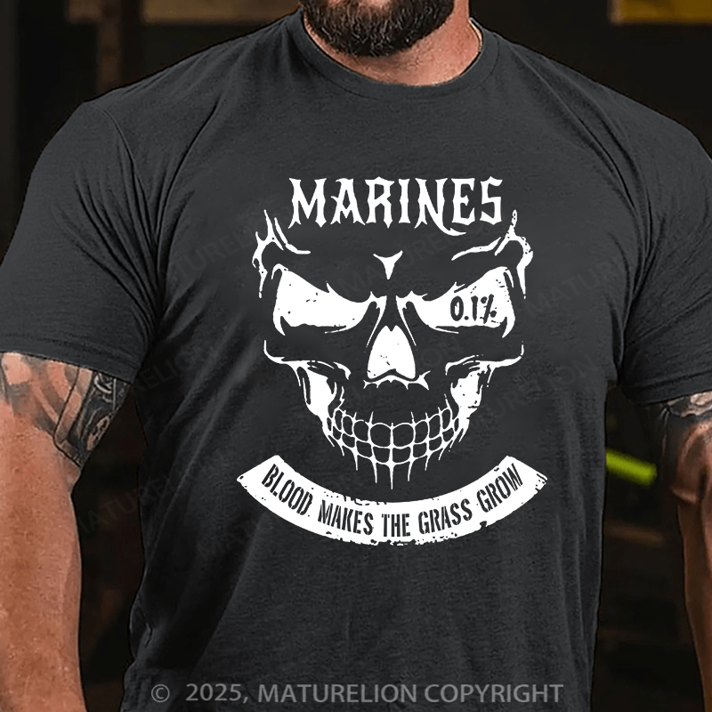 Maturelion Men's T-Shirt Blood Makes The Grass Grow Cotton T-Shirt