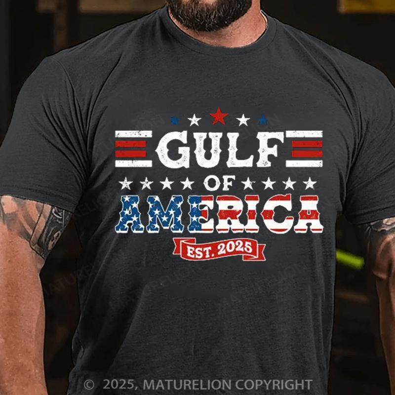 Maturelion Men's T-shirt Gulf-of-America Cotton T-shirt