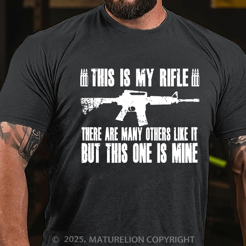 Maturelion Men's T-shirt “This is My Rifle” Coyote Cotton T-shirt