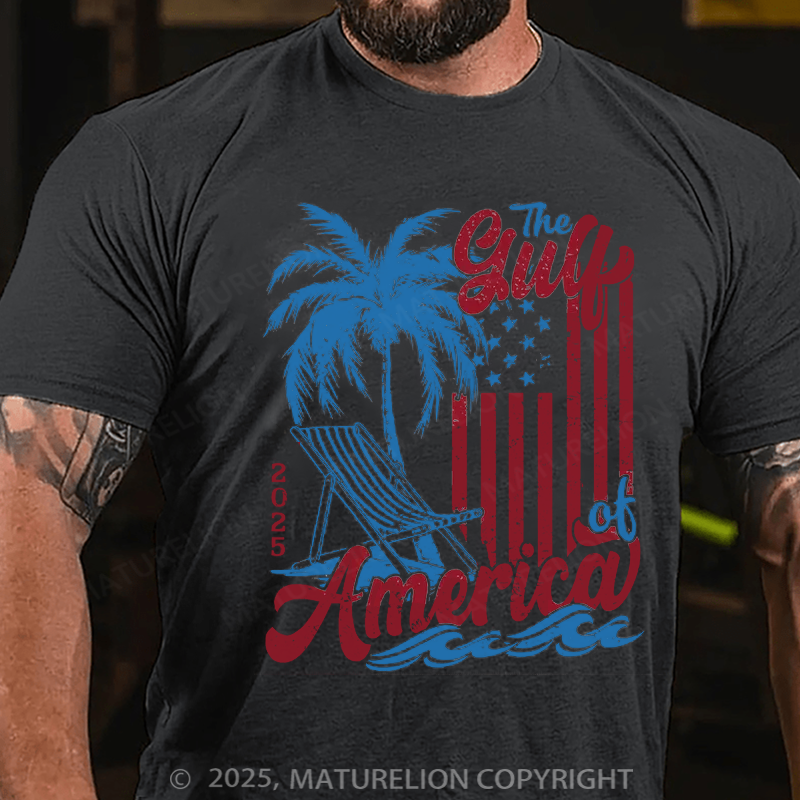 Maturelion Men's T-shirt Gulf-of-America Cotton T-shirt