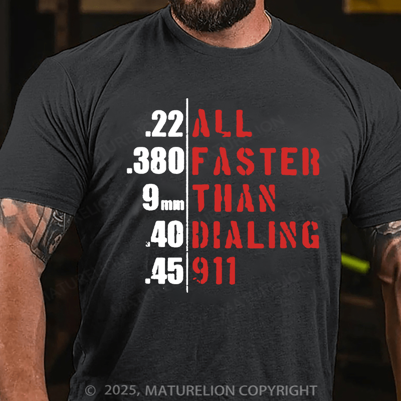Maturelion Men's T-shirt All Faster Cotton T-shirt