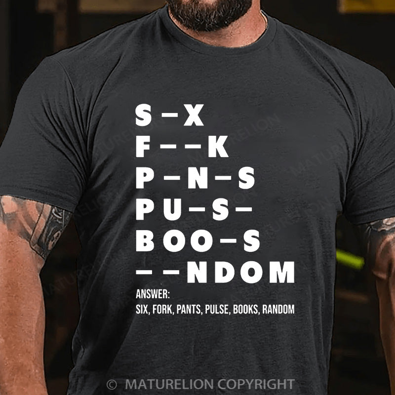 Maturelion Men's T-shirt Adult Dirty Mind Questions Cotton T-shirt