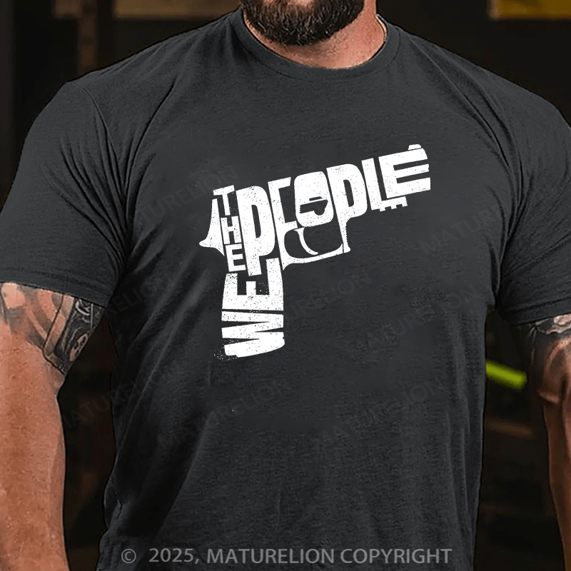 Maturelion Men's T-shirt We The People Cotton T-shirt