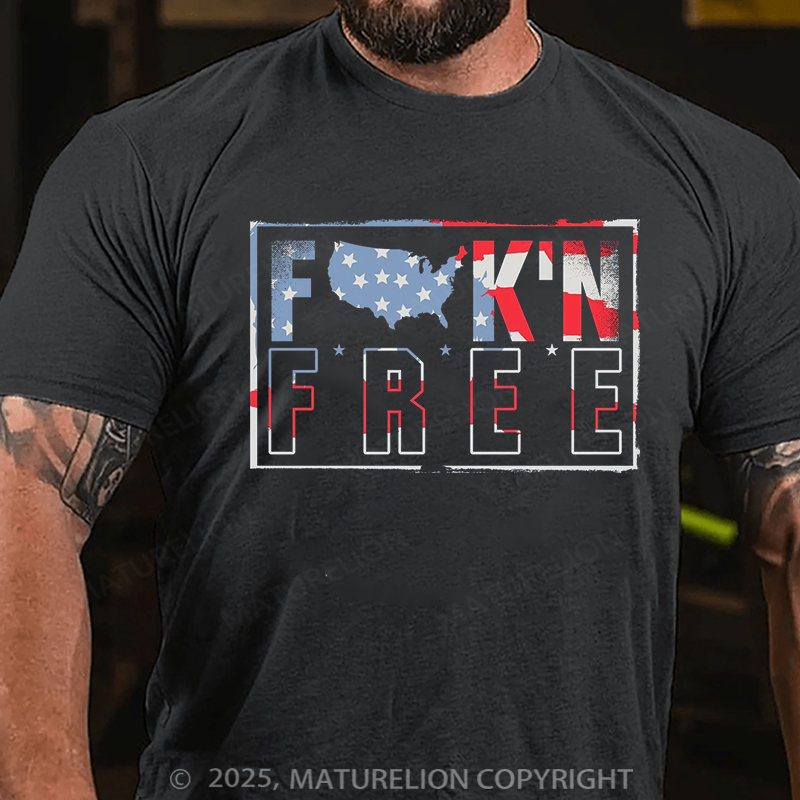 Maturelion Men's T-shirt Fuck Free Father's Day T-shirt