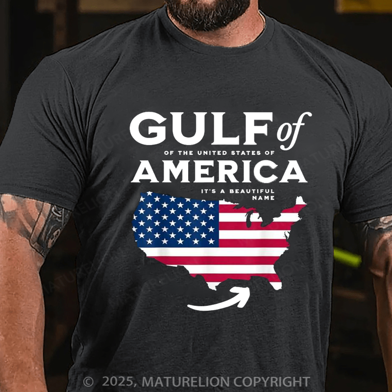 Maturelion Men's T-shirt Gulf-of-America Cotton T-shirt