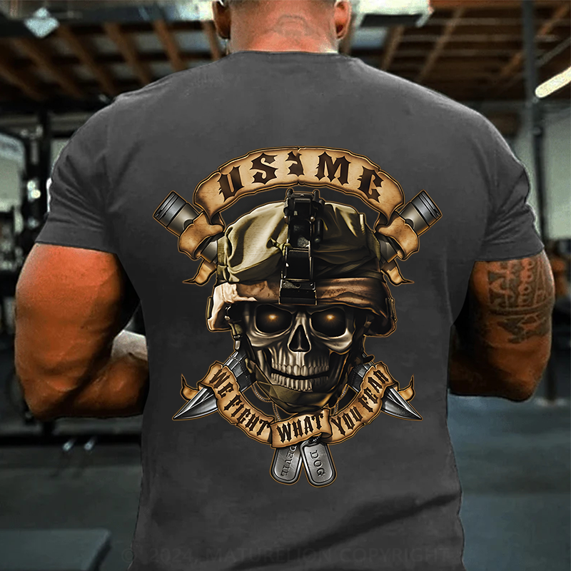 Maturelion Men's T-Shirt We Fight What You Fear Cotton T-Shirt
